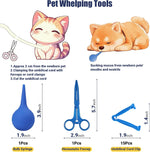 Premium USA imported pet whelping kit box and components for clean neonatal care.