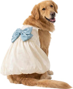 FLAdorepet large dog princess dress front view on a golden retriever breed