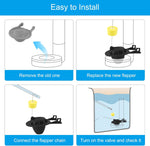 Packaging and included components for toilet repair kit