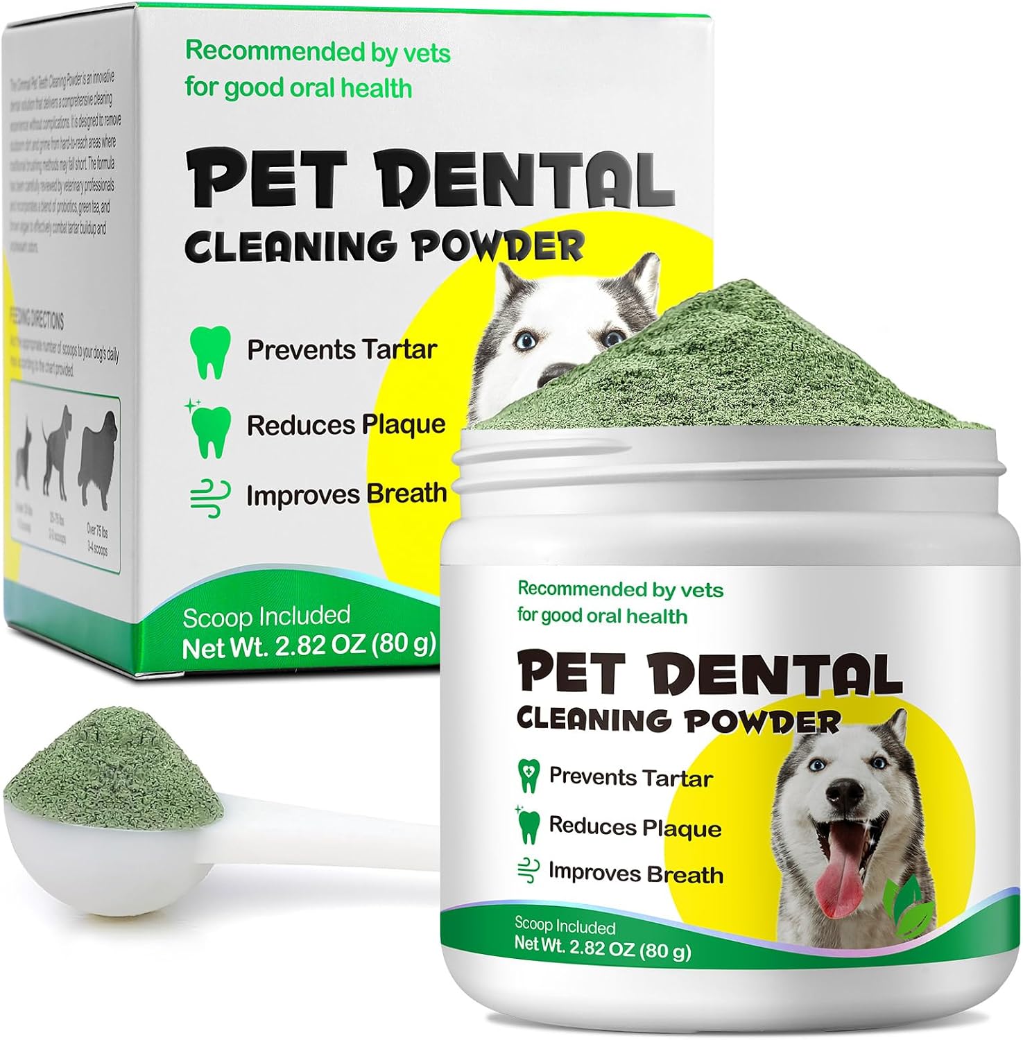 BuddyCheer dog teeth cleaning powder front view container