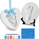 Casting Keepsakes Baby Handprint Ornament Kit front view showing the complete deluxe packaging and clay contents