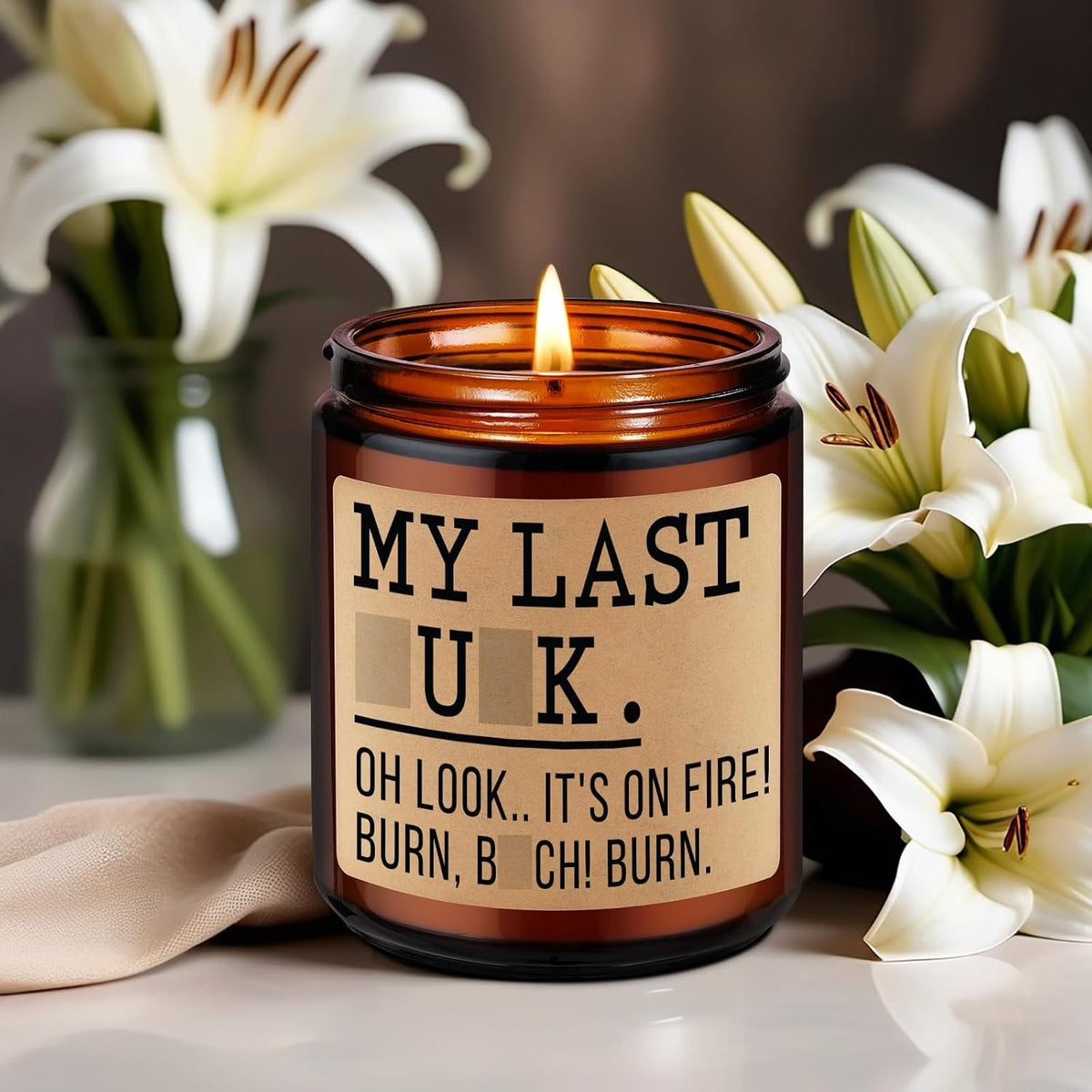 Fairys Gift soy wax candle top view