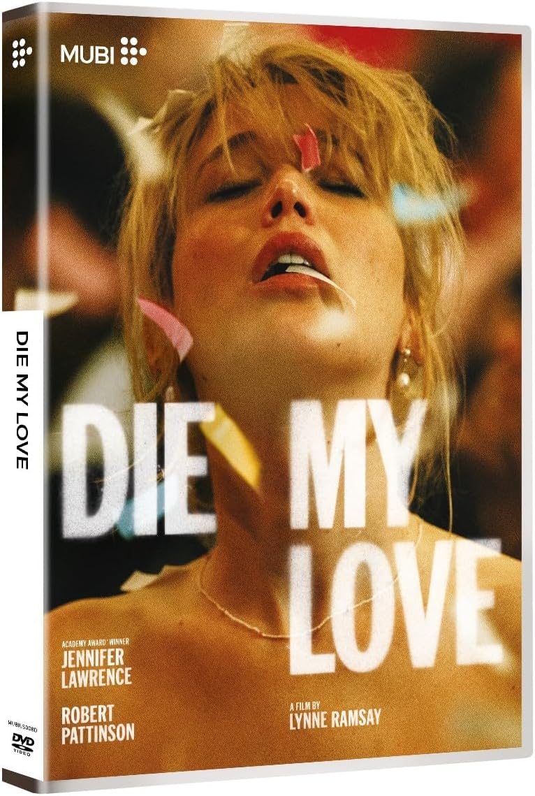Die My Love DVD front cover featuring Jennifer Lawrence and main title artwork