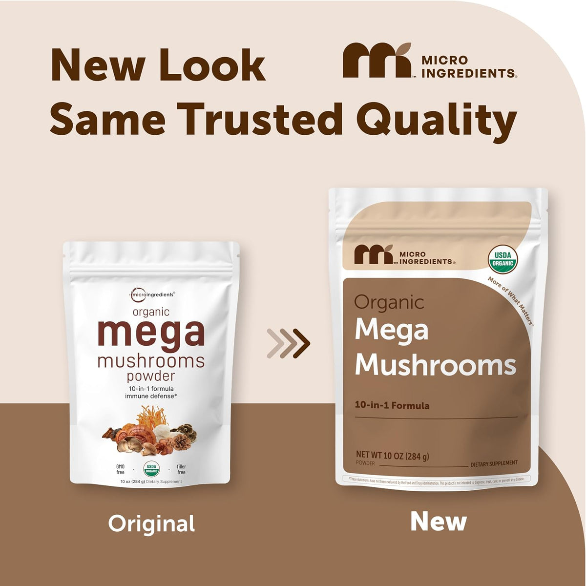 Micro Ingredients Organic Mega Mushroom Powder serving suggestion in drink