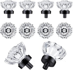 8 Pack Brushed Nickel Cabinet knobs, Glass Cabinet Knobs and Pulls | Vintage Crystal Knobs for Dresser Drawer - Image 14