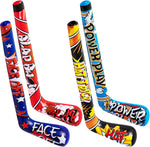 Deekin inflatable hockey sticks set of 4 front view sports party decorations