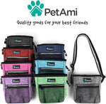 PetAmi deluxe dog training bag showing expandable main compartment.