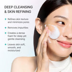 Rejuran Refining Foam Cleanser texture and lather demonstration
