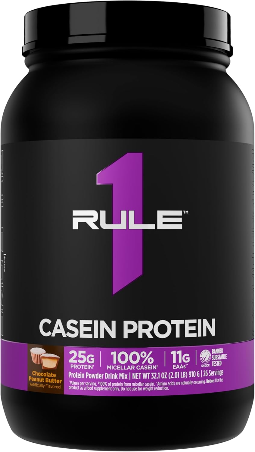 Rule 1 Proteins Casein Protein, Chocolate Fudge, 52 Servings | 25g Protein and 11g EAAs Per Serving from Slow-Release Micellar Casein for Overnight Recovery and Sustained Delivery - Image 13