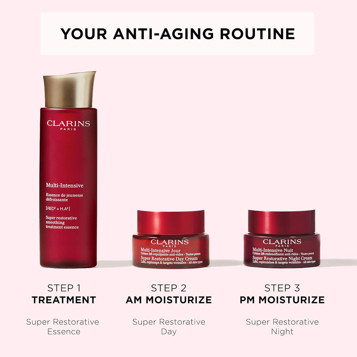 Clarins 6.7 fluid ounce bottle size comparison