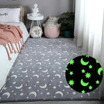 Eanpet large playroom rug for kids front view showing grey star design