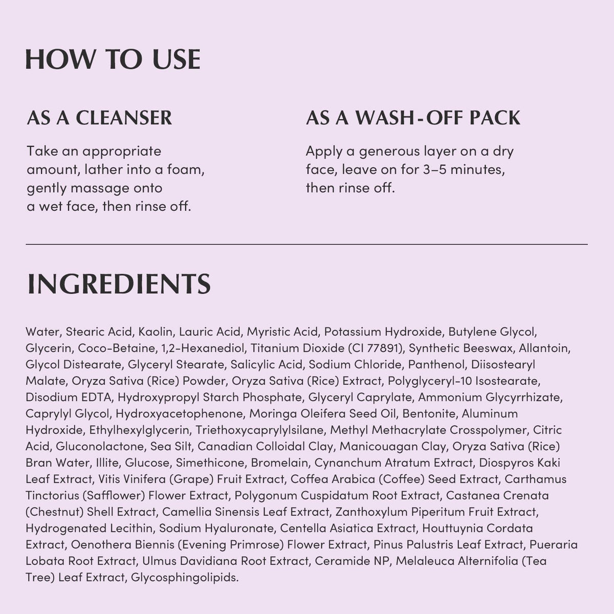 Eqqualberry Purple Rice Pore Purifying Pack Cleanser lifestyle aesthetic shot