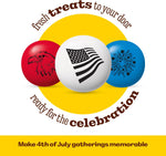 Patriotic theme M&M'S candies used as cake toppers