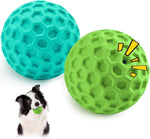HIPPIH Indestructible Squeaky Dog Toys, Interactive Dog Balls 2 Pack, Chew Toys for Aggressive Chewers, Natural Rubber Puppy Toy for Large/Medium Dogs, Tough Puppy Teething Toy, Relieve Anxiety - Image 12