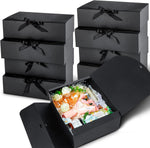 Kucoele black gift boxes front view showcasing premium packaging setup.