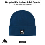 Burton tall beanie folded cuff detail and woven patch