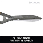 Ergonomic hardwood handles with red comfort grips