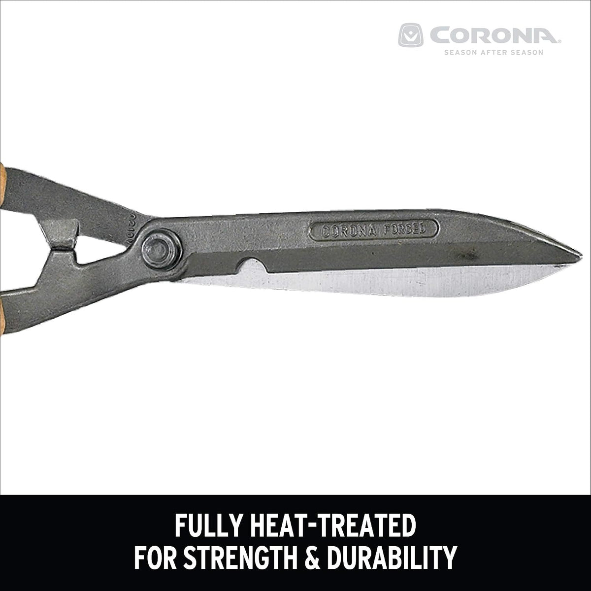Ergonomic hardwood handles with red comfort grips