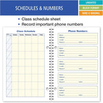 Elan student planner back cover and 3-hole punch drill feature