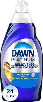 Dawn Platinum Dish Soap Fresh Rain Scent Liquid Dishwashing Detergent, Powerful Dawn Dish Soap for Tough Grease Removal, 30 oz - Image 14