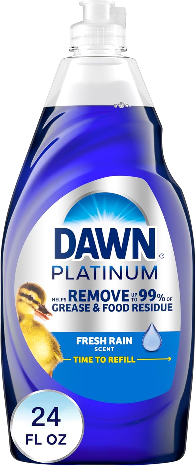 Dawn Platinum Dish Soap Fresh Rain Scent Liquid Dishwashing Detergent, Powerful Dawn Dish Soap for Tough Grease Removal, 30 oz - Image 14