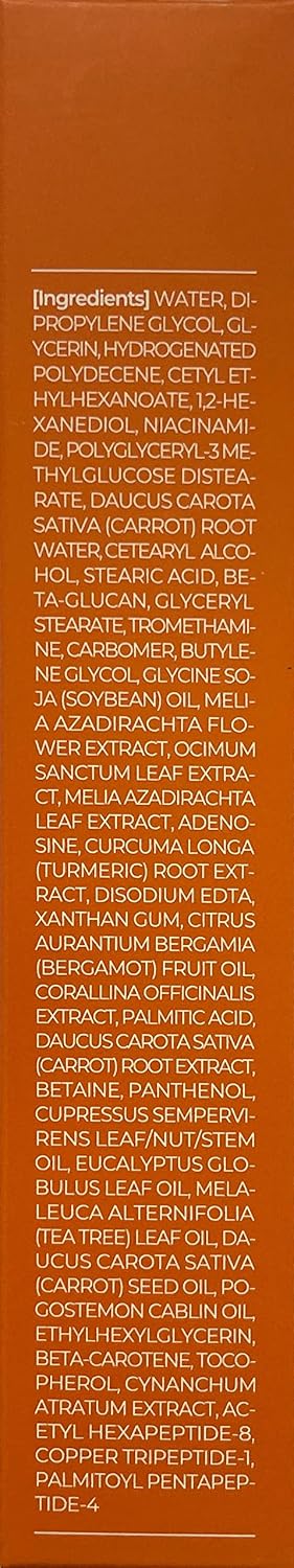 Aprilskin peptide infused skin barrier repair cream back label information.