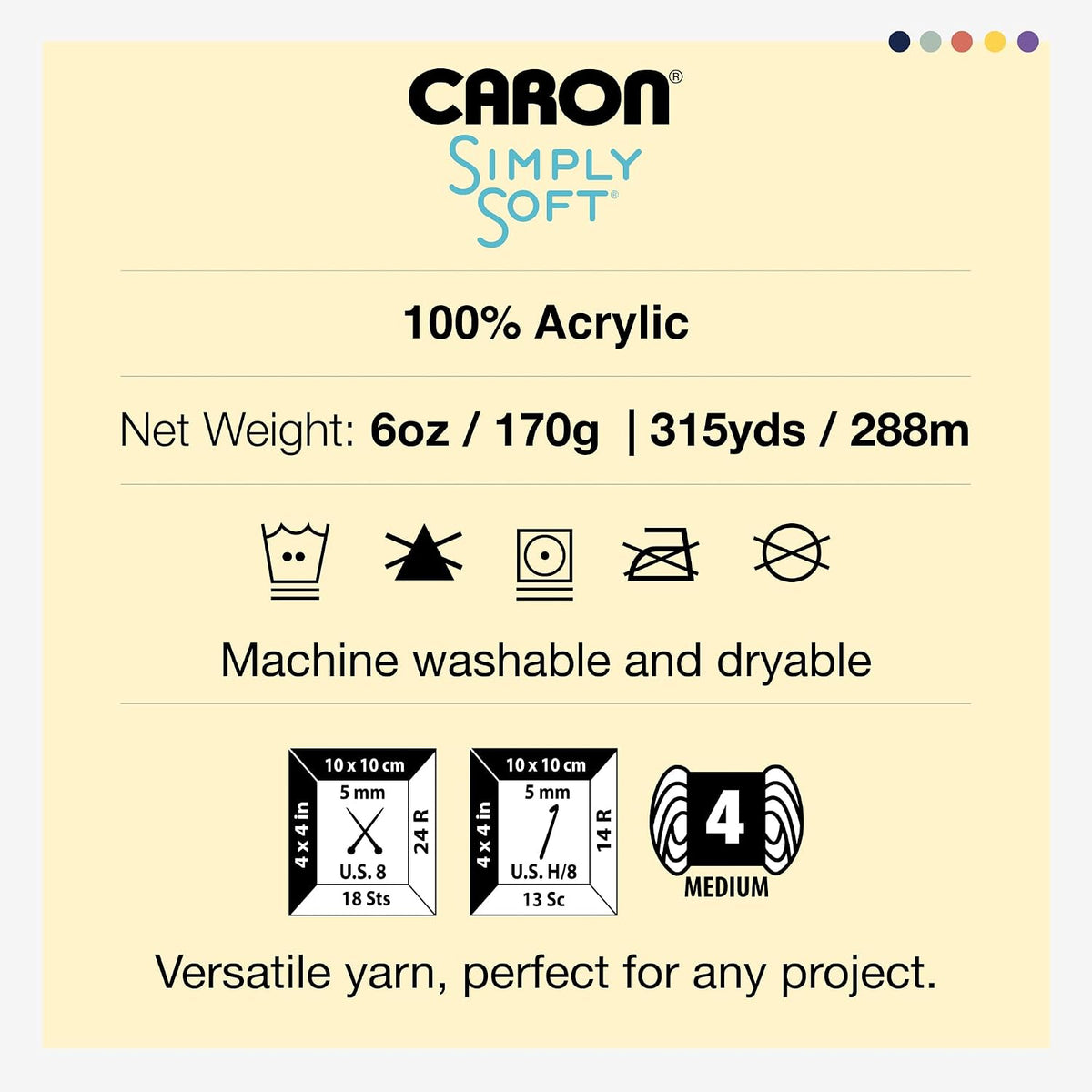 Caron Simply Soft Times Square Stripes Yarn - 3 Pack of 141g/5oz - Acrylic - 4 Medium (Worsted) - 235 Yards - Knitting/Crochet - Image 11