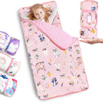 Toddler Nap Mat with Pillow, Thickened Extra Large Sleeping Bag | 55''x35'' Sleeping Mat with Blanket, Washable, Roll up, Perfect for Daycare, Preschool, Kindergarten, Boys and Girls - Image 14