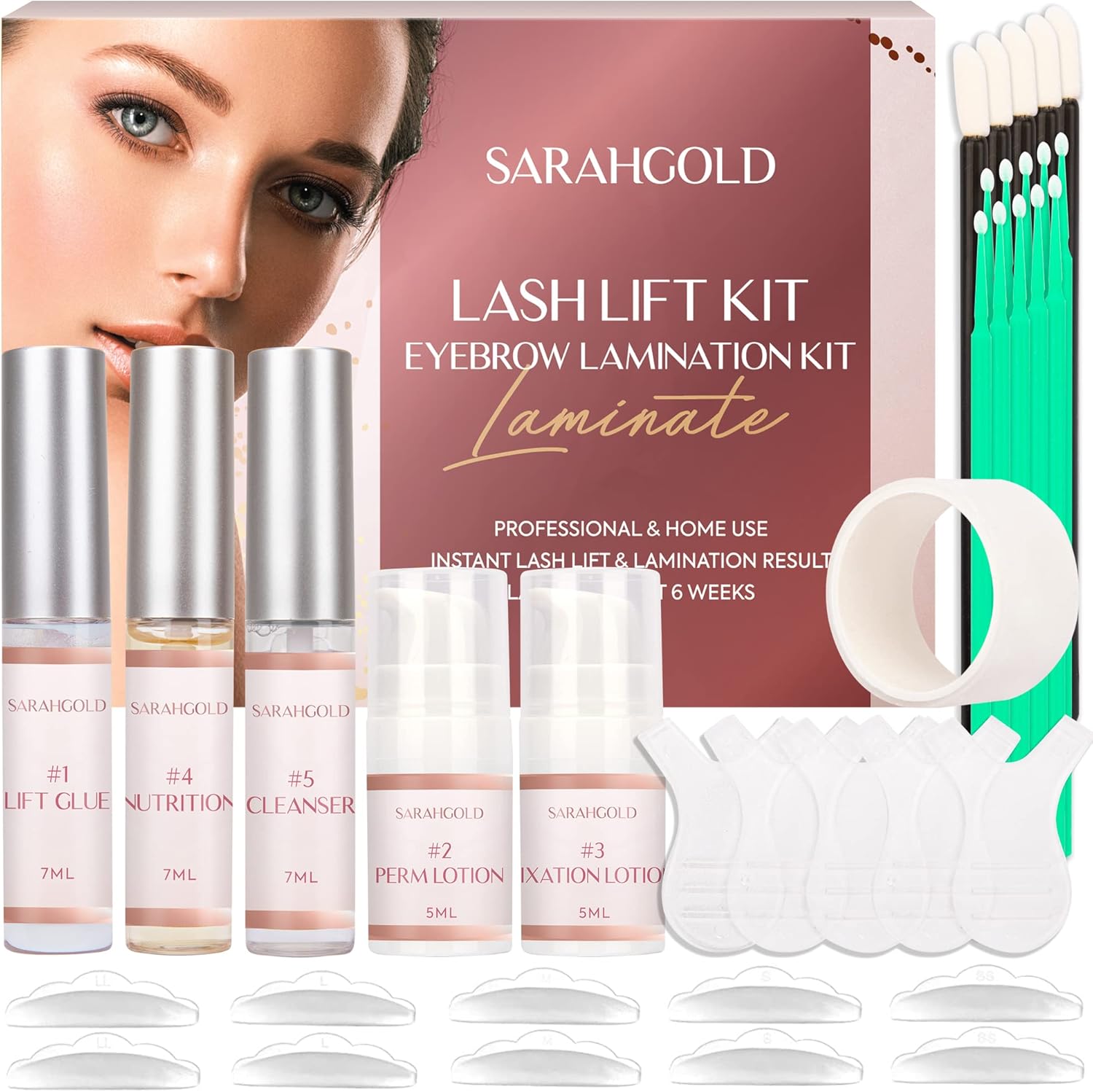 Lash Lift and Brow Lamination Kit: Professional At-Home Lash Lift & Brow Laminate Set, Long-Lasting Curl & Shape, Complete DIY Kit for Salon-Like Results - Image 1