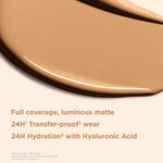 Clarins longwear matte foundation texture swatch