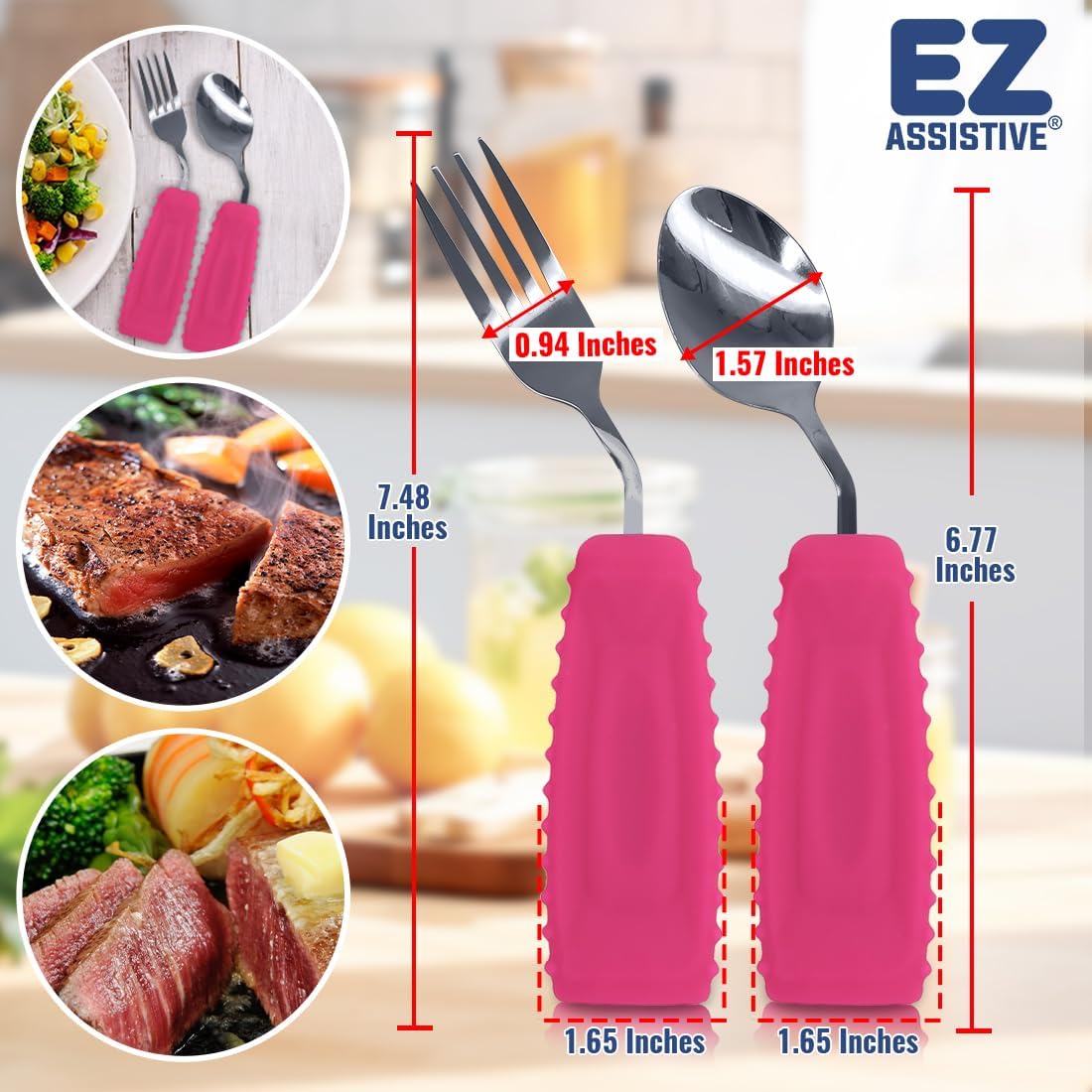 EZ Assistive Parkinson's eating utensils packaging layout