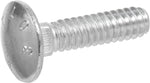 Hillman carriage bolt front view showing domed head and square neck