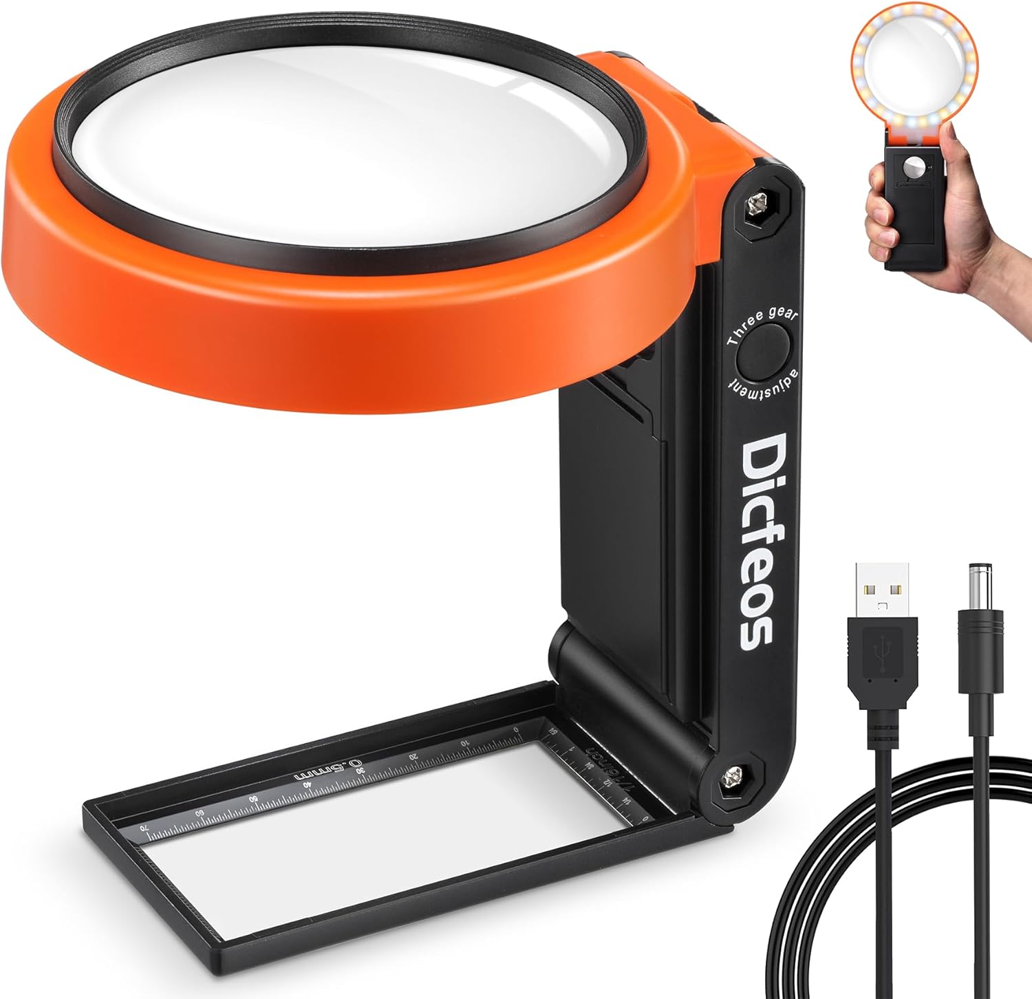 Dicfeos 30X 40X magnifying glass front view
