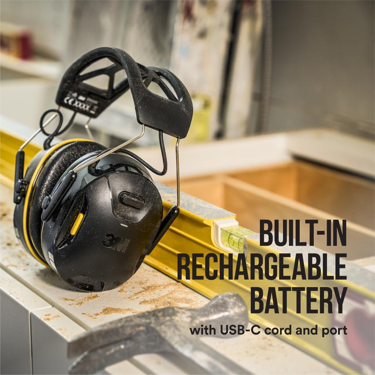 3M Bluetooth hearing protector side profile showing earcups