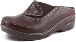 Spring Step L'Artiste Women's Chino Leather Clog- Hand-Painted Open-Back Clogs Round Toe Elastic Side Arch Support Memory Foam with 2" Heel - Image 11
