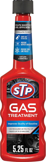 STP Gas Treatment front view showing authentic USA packaging