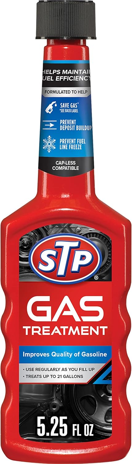 STP Gas Treatment front view showing authentic USA packaging