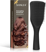 Shinlea detangler hair brush front view black