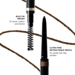 Clarins eyebrow pencil with integrated spoolie brush