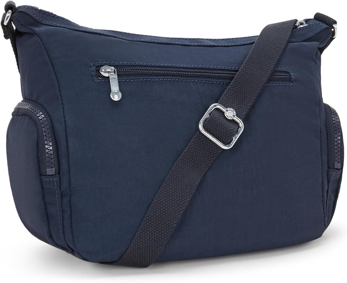 Kipling nylon shoulder bag multiple zippered pockets open