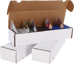BCW 800 count trading card storage boxes 3 pack front view