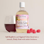 Deep Steep soothing bath soak texture and bubbles