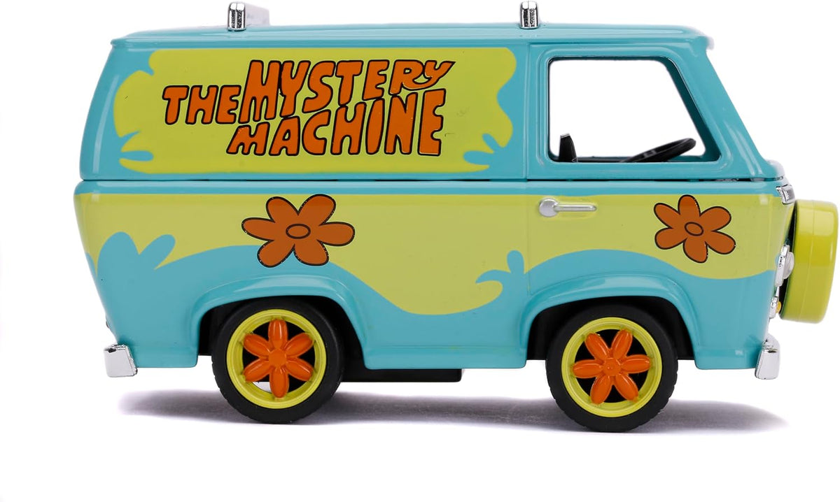 Jada Toys Mystery Machine rubber tires and wheel close up.