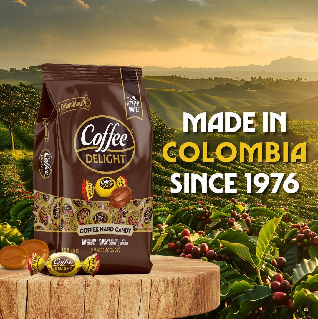 Colombina Coffee Delight candy packaging texture and details