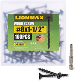 LIONMAX Wood Screws 1 Inch, Deck Screws #8 x 1, 500 PCS, Rust Resistant, Epoxy Coated, Exterior Wood Screw, Outdoor Decking Screws, Torx/Star Drive Head, T25 Star Bit Included, Tan - Image 13