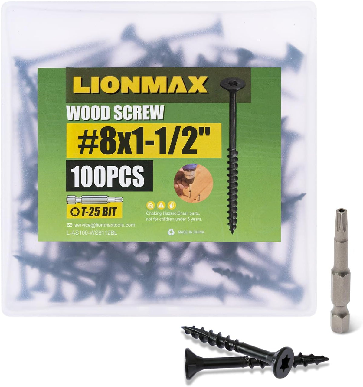 LIONMAX Wood Screws 1 Inch, Deck Screws #8 x 1, 500 PCS, Rust Resistant, Epoxy Coated, Exterior Wood Screw, Outdoor Decking Screws, Torx/Star Drive Head, T25 Star Bit Included, Tan - Image 13