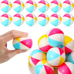 Jerify mini beach stress balls front view of twenty four colorful rainbow foam squeeze toys