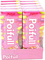 Top view of Meiji Poifull fruit flavored candy assortment