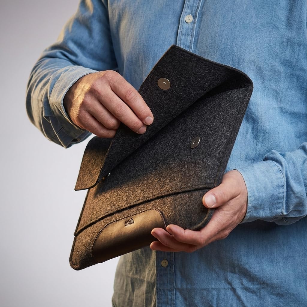 Pack And Smooch handcrafted laptop case packaging presentation
