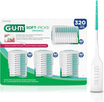 GUM Soft-Picks Original 320 count front view packaging for interdental cleaning.